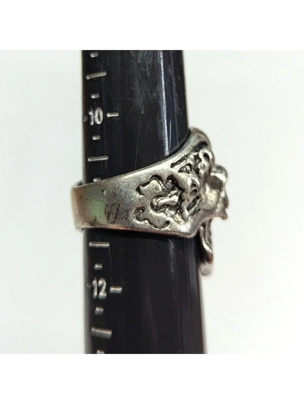 Vintage New Skull Ring Unisex Big Mens Plus Size 11 SilverTone Gothic Biker